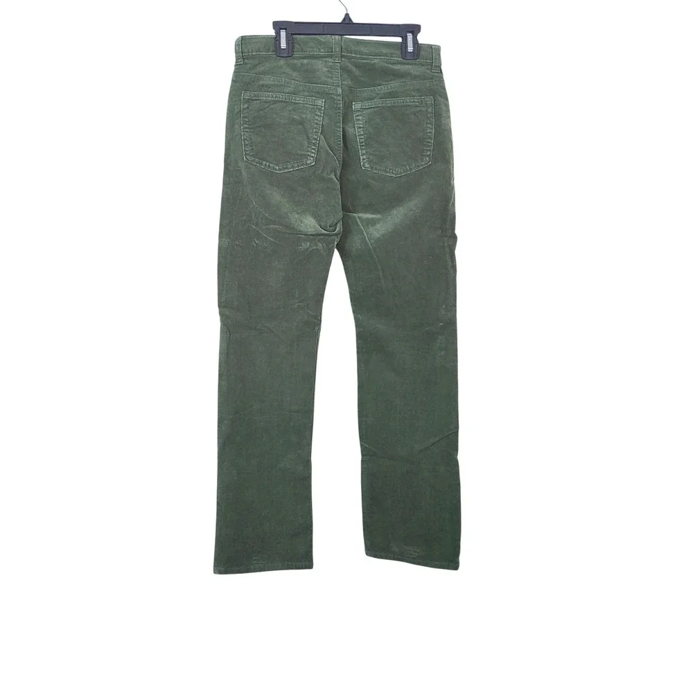 Gymboree Boys Olive Green Straight Leg Preppy Adjustable Waist Corduroy Pants 12